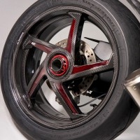 BST Star TEK Carbon Fiber Rear Wheel for the Ducati 1299 / 1199 / V4 /V2 Panigale, 1098 / 1198,  Streetfighter 1098/V4/V2, Supersport, Multistrada 1200, 1260, V4 Pikes Peak, Monster 1200, and Norton V4SV / V4CR  - 6.0 x 17